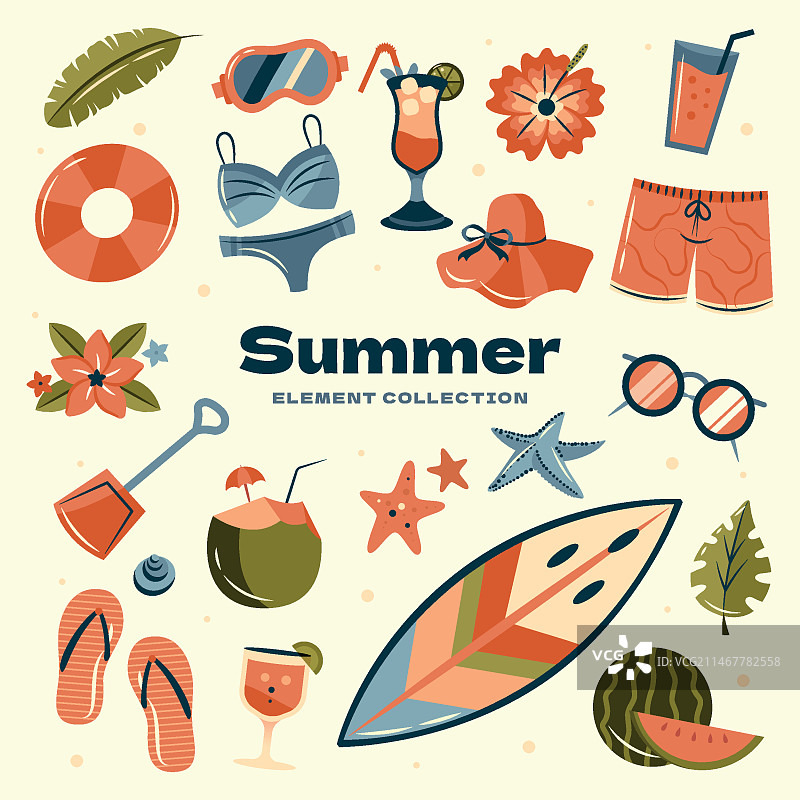 夏季元素合集图片素材