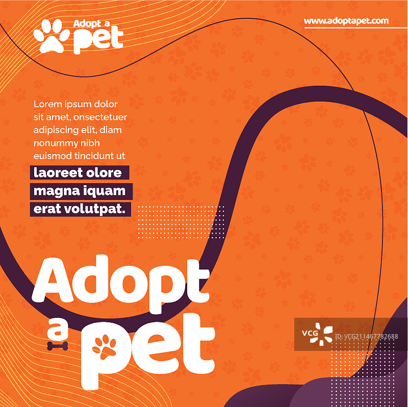 宠物领养宣传单模板图片素材