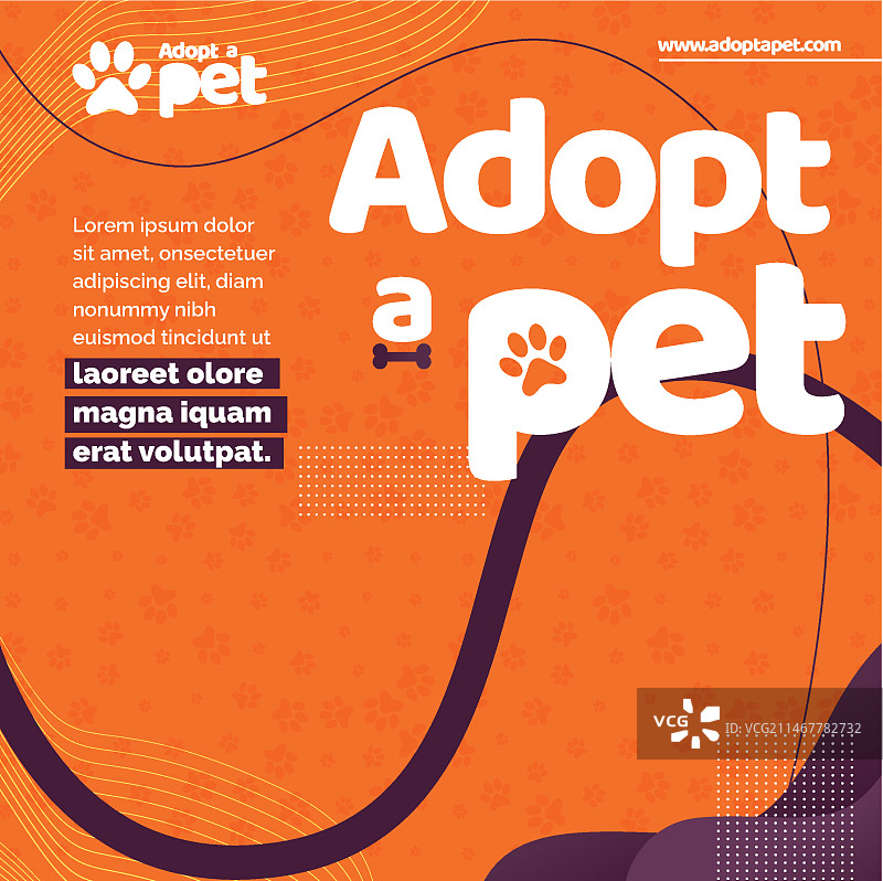 宠物领养宣传单模板图片素材