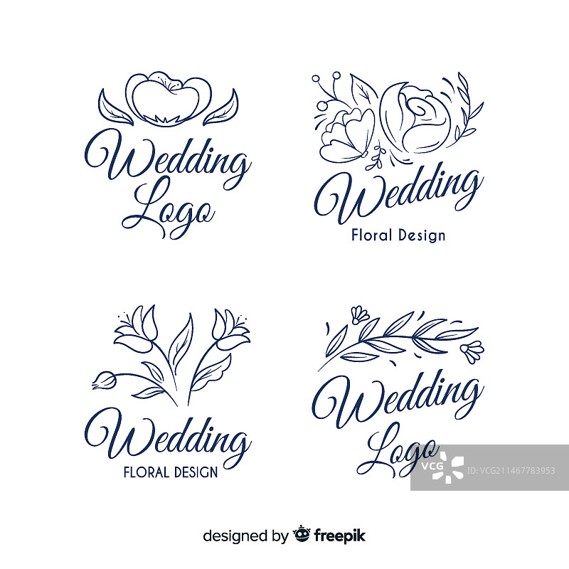 精美婚礼花艺师logo图片素材