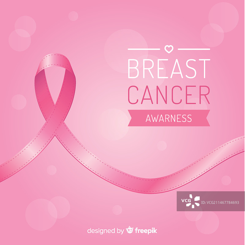 扁平风乳腺癌防治宣传丝带图片素材