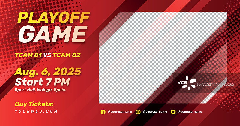 渐变半色调篮球Instagram帖子图片素材