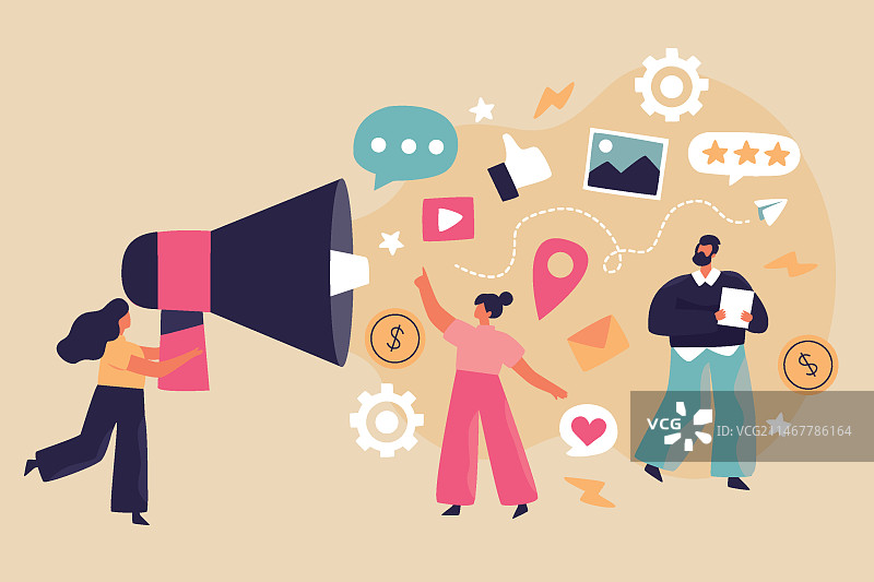 公共关系概念图图片素材