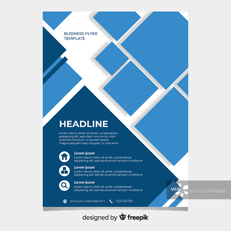 马赛克商业宣传单模板图片素材