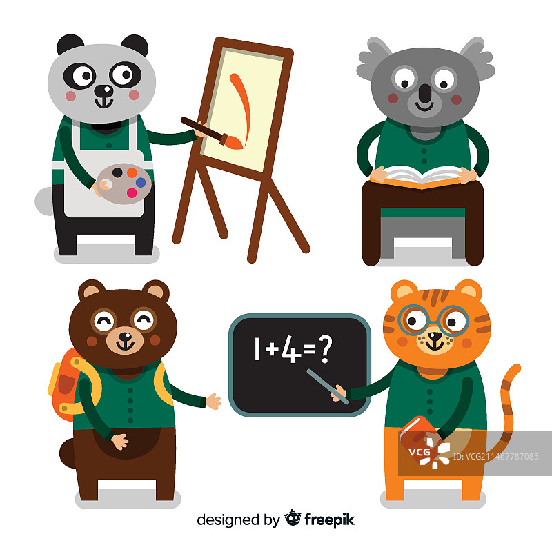 返校季动物包图片素材