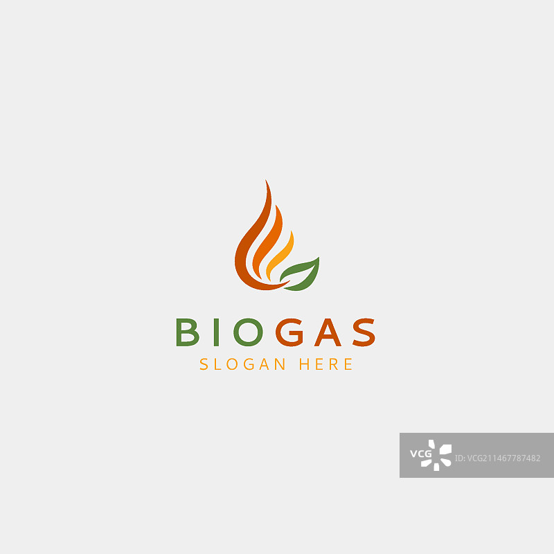 扁平风格沼气logo模板图片素材