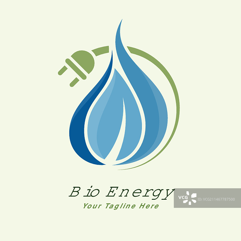 手绘沼气logo模板图片素材