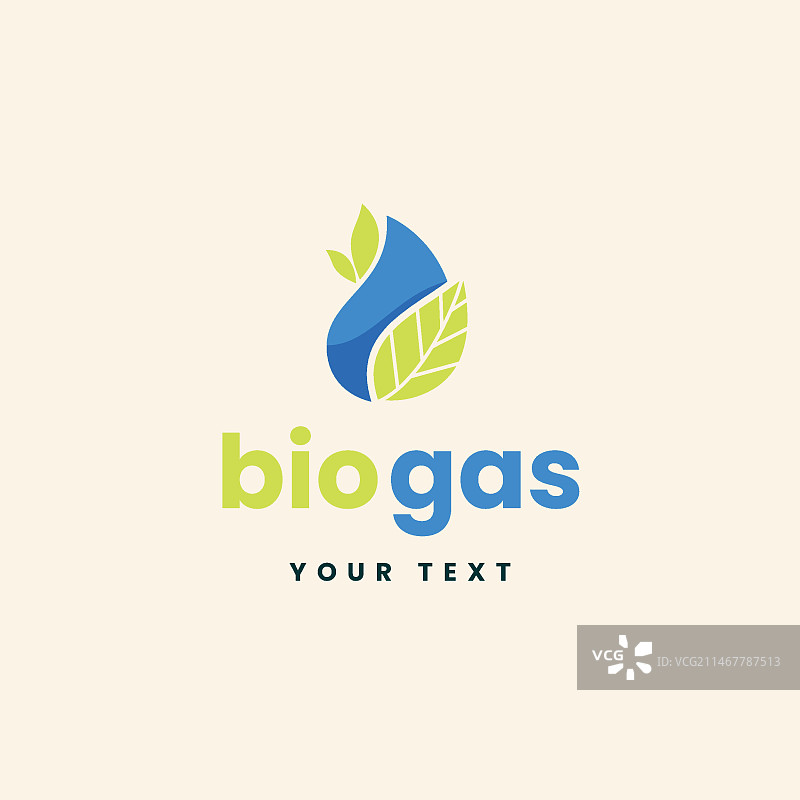 手绘沼气logo模板图片素材