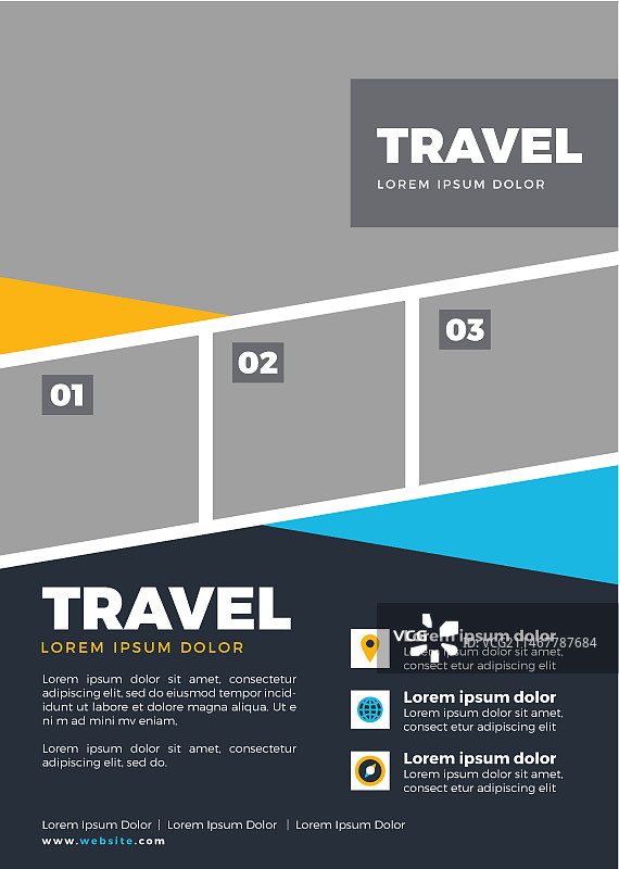 旅行宣传单模板（含照片）图片素材