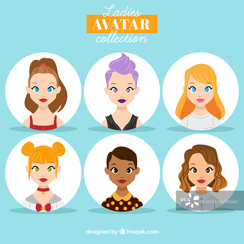 女性头像合集图片素材