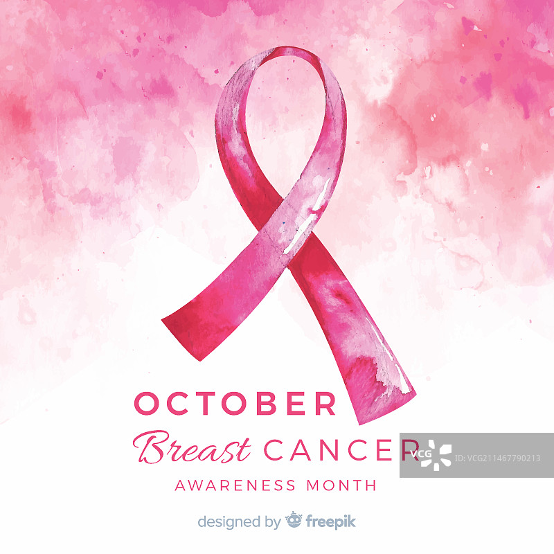 乳腺癌防治宣传与丝带图片素材