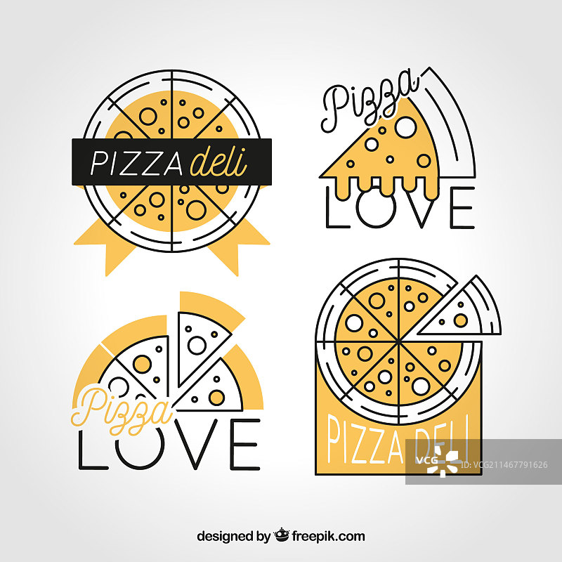 黄色披萨logo图片素材
