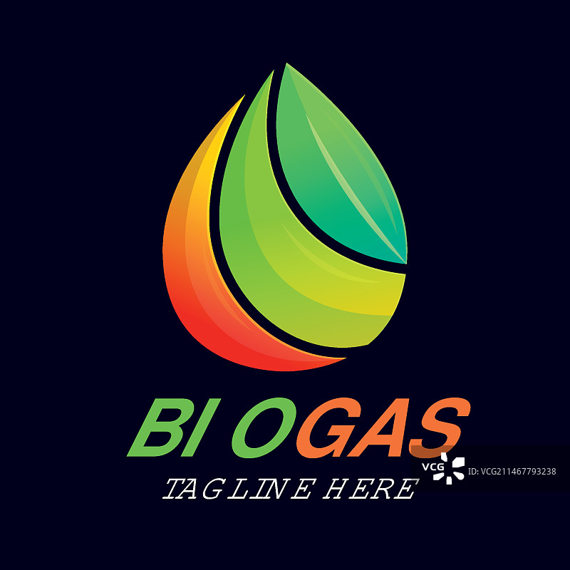 渐变沼气LOGO模板图片素材