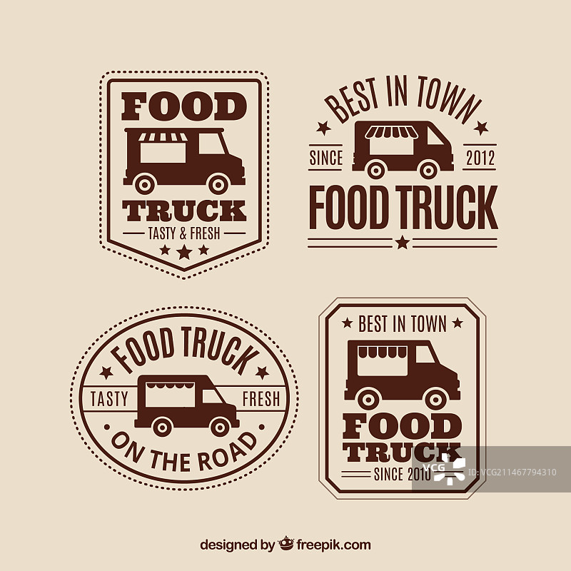 复古餐车logo经典合集图片素材