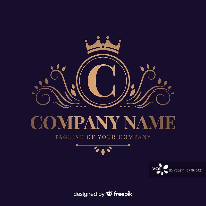公司专用优雅装饰Logo图片素材