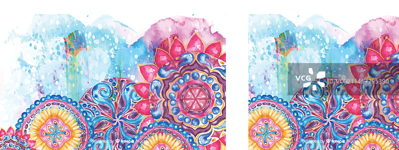 水彩装饰花卉背景图片素材