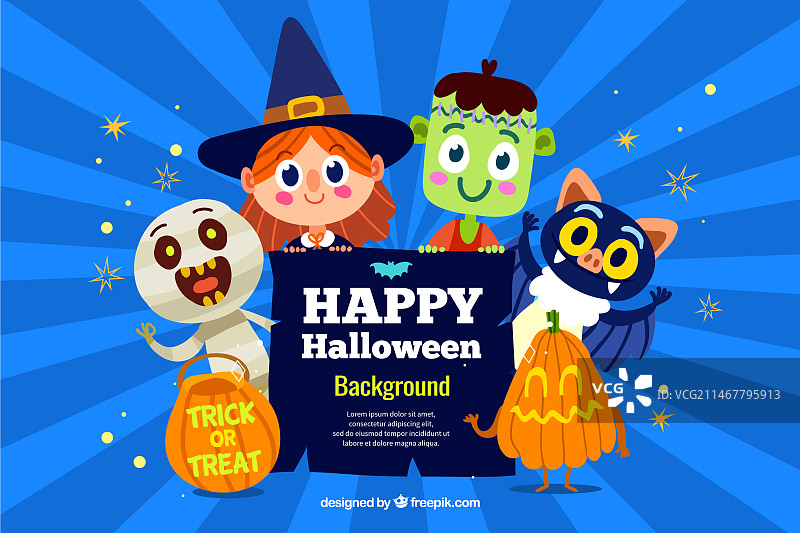 可爱的万圣节服装背景图片素材