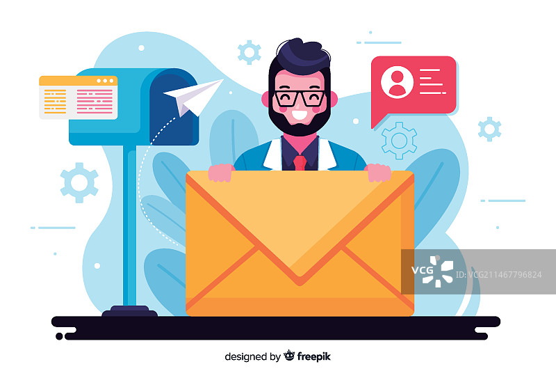 邮箱概念插画图片素材