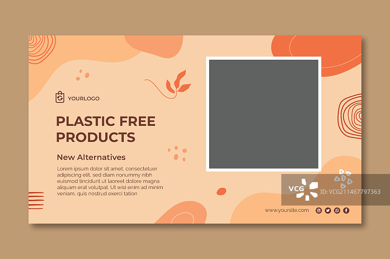 无塑料产品横幅图片素材