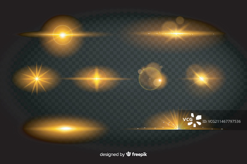 黄色灯光效果合集图片素材