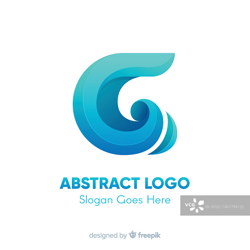 抽象形状渐变Logo模板图片素材