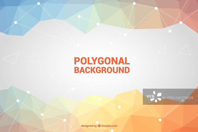 柔和色彩的多边形背景图片素材