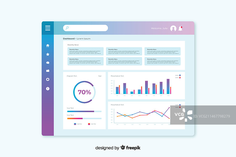 仪表盘用户面板模板图片素材