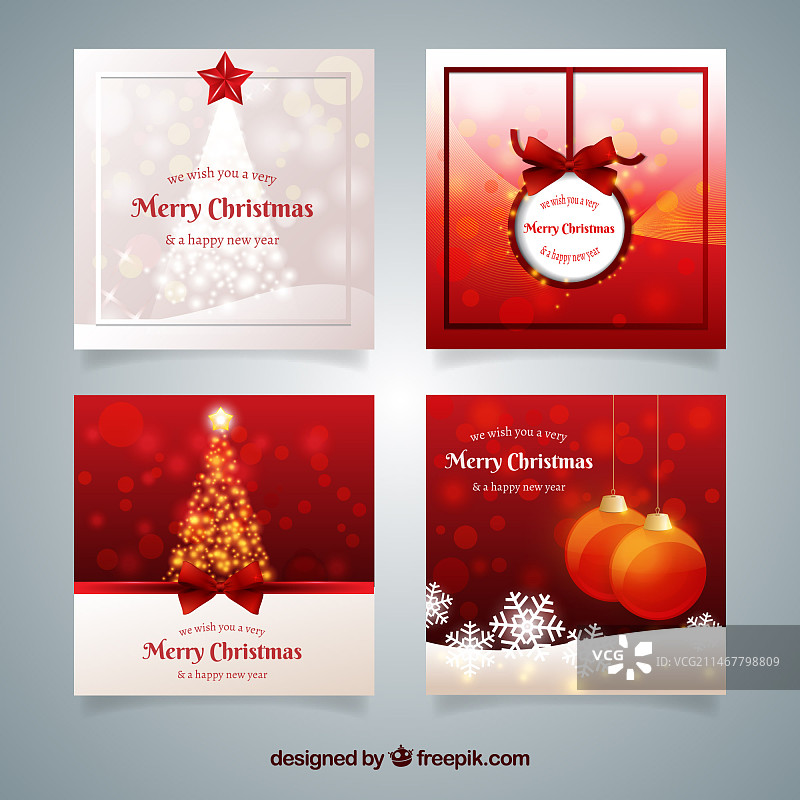 红色圣诞卡片图片素材