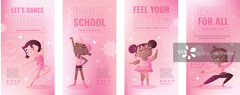 渐变舞蹈学校Instagram快拍图片素材