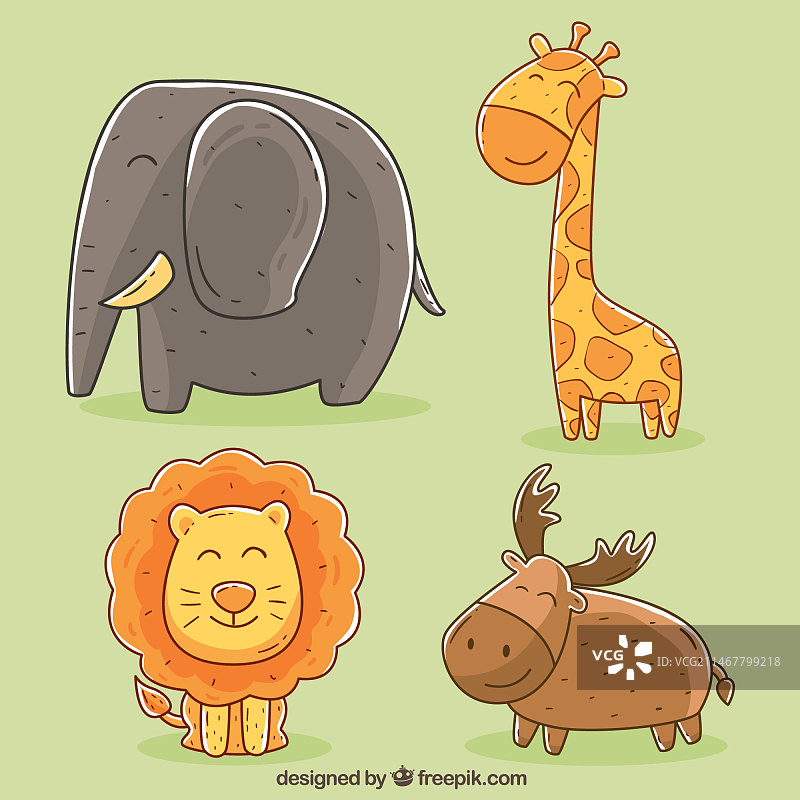 可爱动物合集图片素材