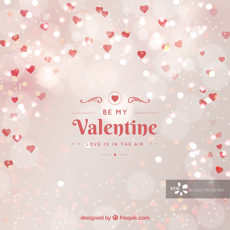 模糊的白色情人节背景图片素材