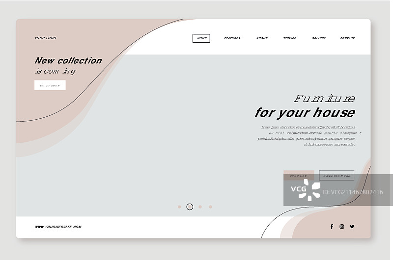家具促销着陆页图片素材