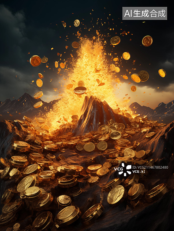 【AI数字艺术】摇钱树图片素材