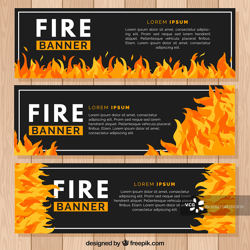 扁平风格火焰banner图片素材