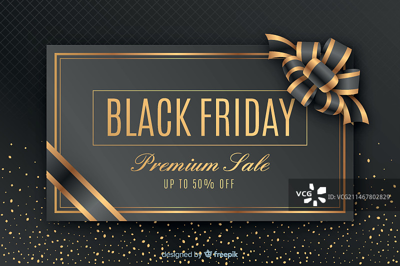 扁平化设计的黑色星期五促销背景图片素材