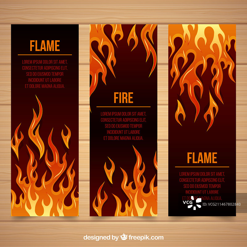 扁平风格火焰banner图片素材