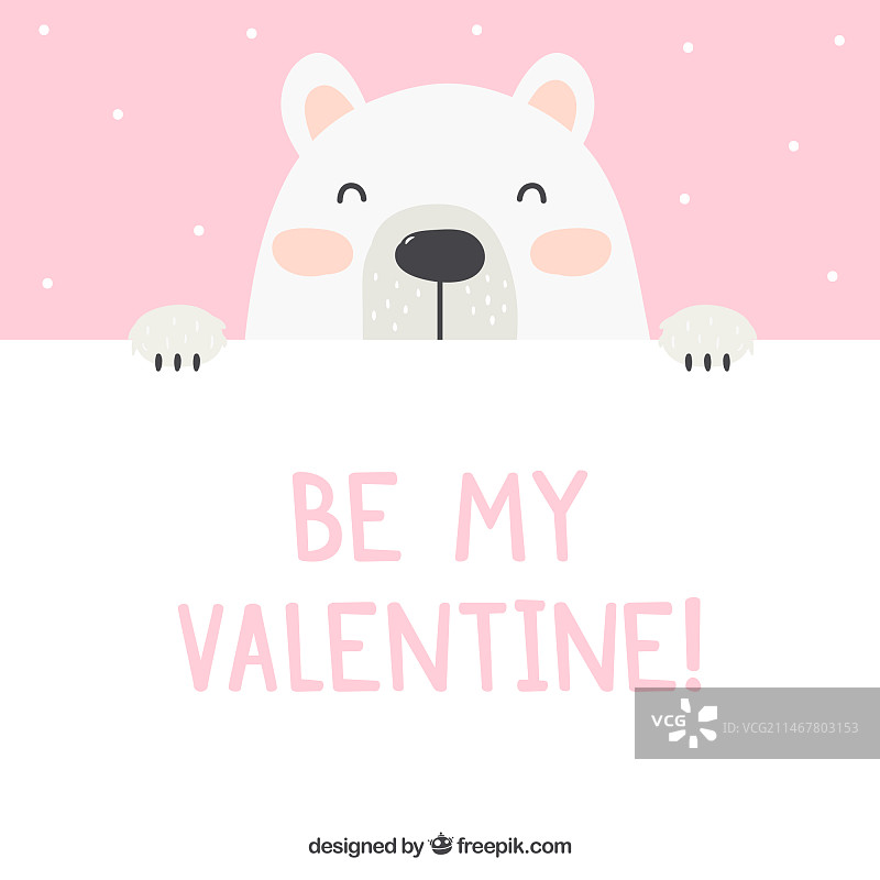 情人节背景，北极熊图片素材