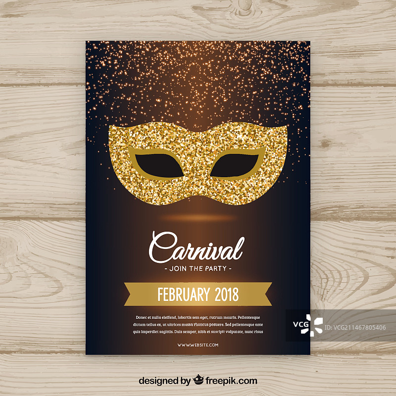 手绘狂欢节派对宣传单/海报图片素材