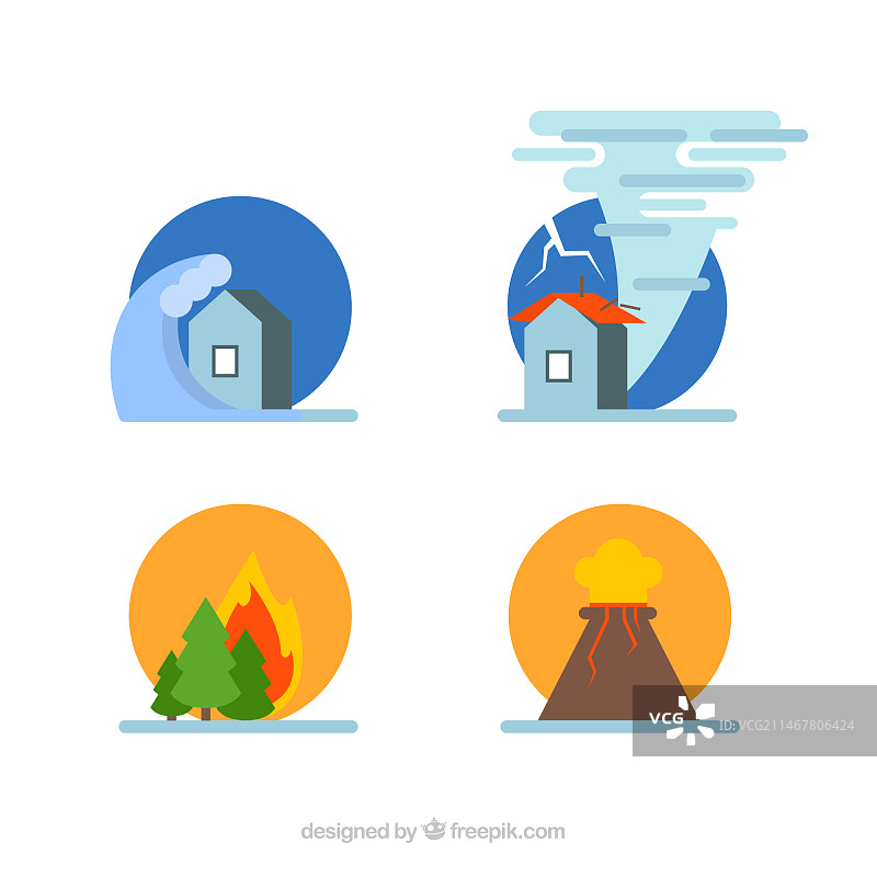 自然灾害合集图片素材