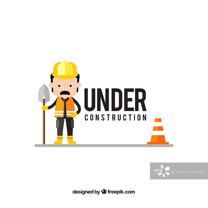 手绘施工背景图片素材