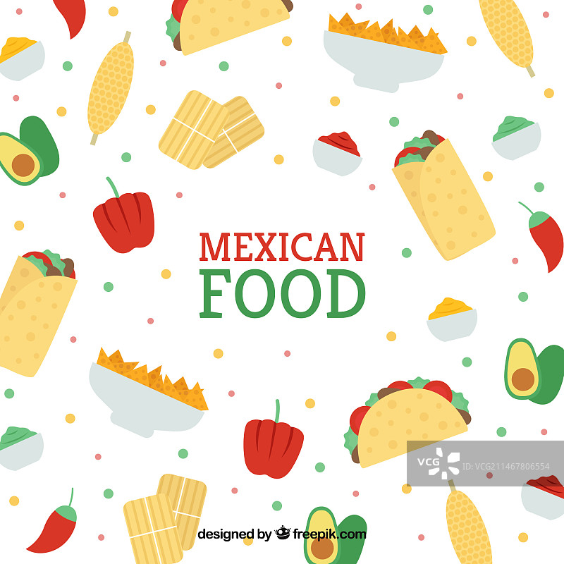 墨西哥美食图案设计图片素材