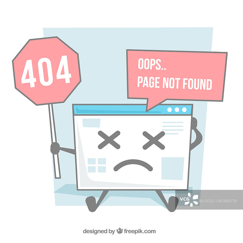 手绘404错误图片素材