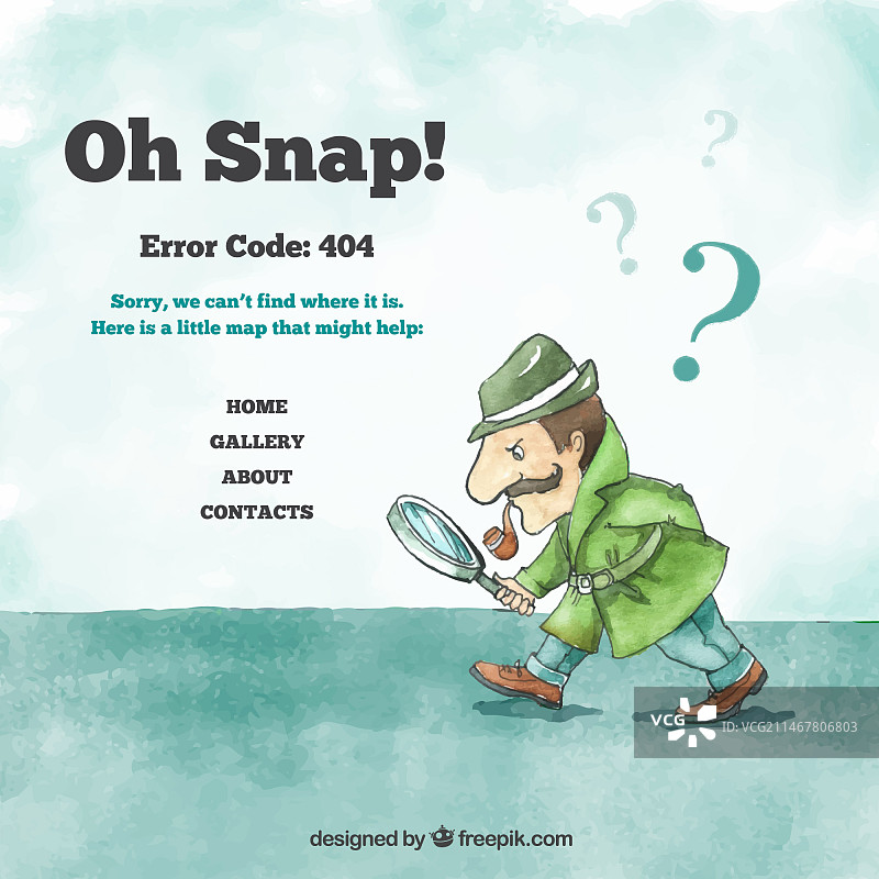 手绘404错误图片素材