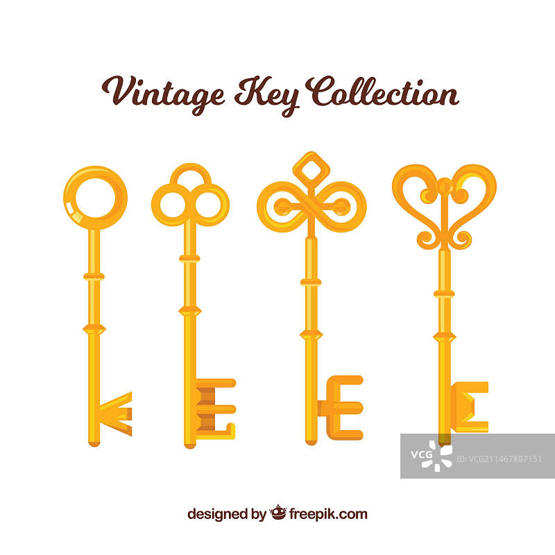 复古钥匙合集图片素材