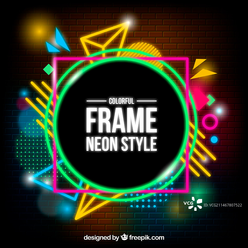 霓虹风格抽象背景图片素材