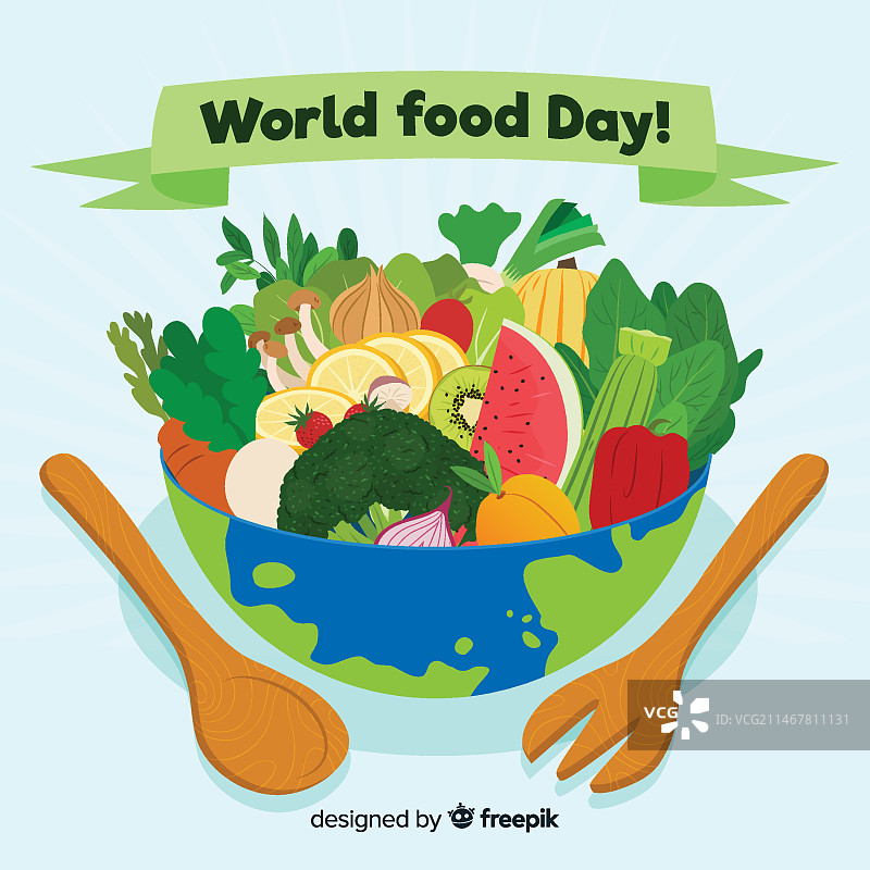 世界粮食日手绘背景概念设计图片素材