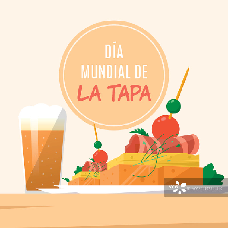 扁平风格世界小吃日插画图片素材