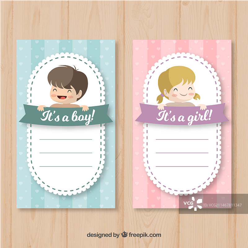 可爱的婴儿卡片合集图片素材