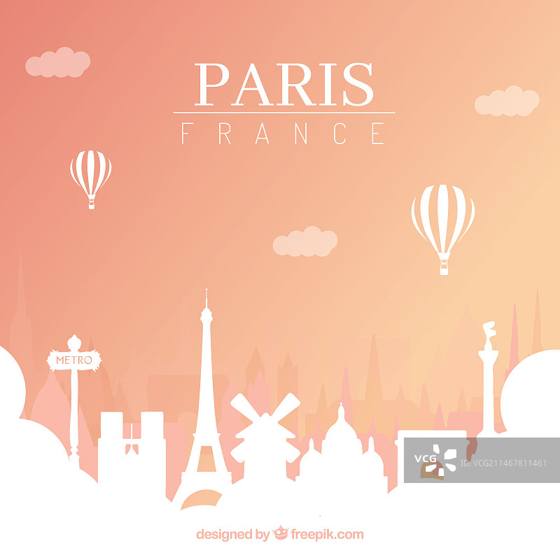 巴黎天际线图片素材