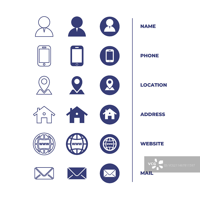 名片图标合集图片素材